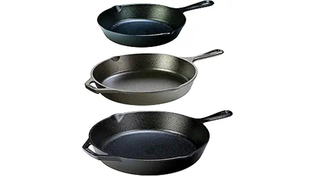 three skillets 12