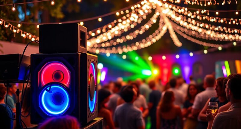 top lighted party speakers
