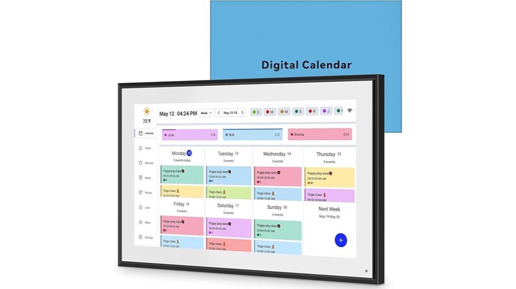 touchscreen family calendar