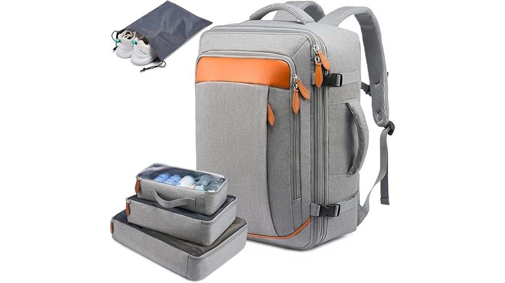 travel backpack with cubes