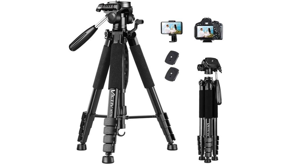 tripod with bag phone holder