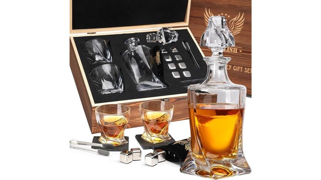 whiskey decanter gift set