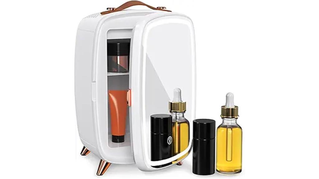 white 6l makeup fridge