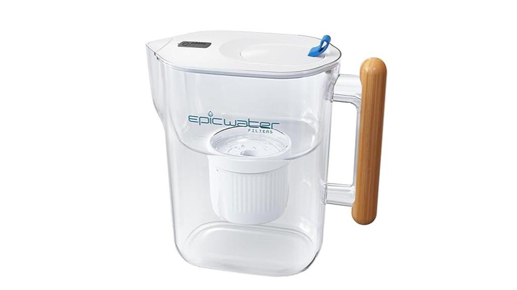 white bamboo filter pitchers