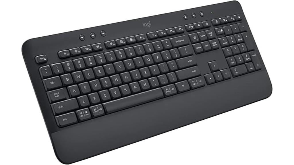 wireless keyboard with wrist rest