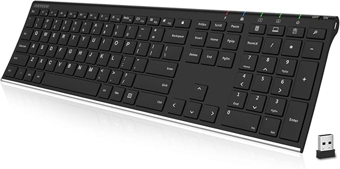 wireless stainless steel keyboard