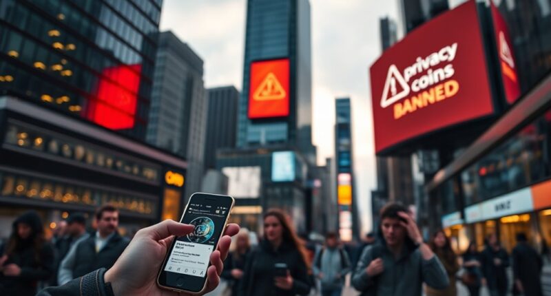 privacy coin ban effects