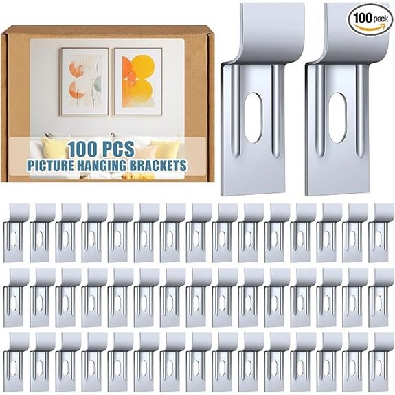 Hicarer 100 Pcs Wall Support Brackets for Art