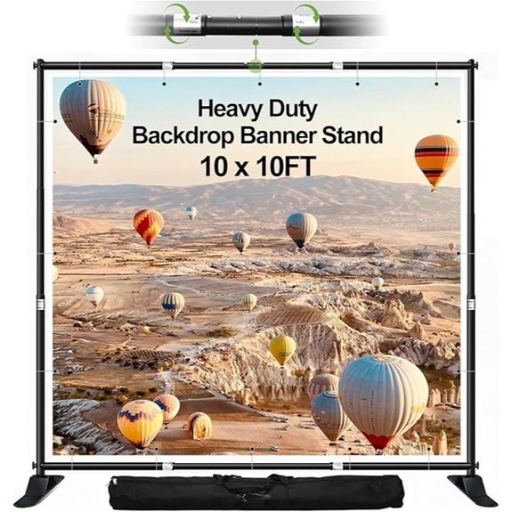 FUDESY 10x10 ft Backdrop Stand with Carrying Bag