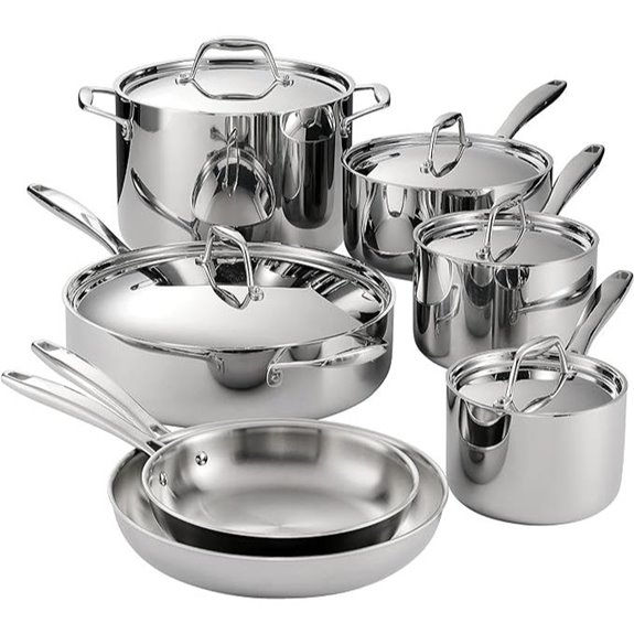 Tramontina 12-Piece Stainless Steel Cookware Set