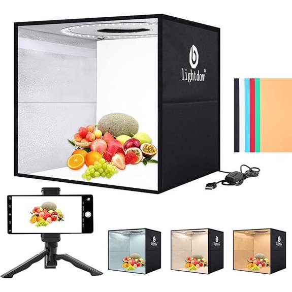 Lightdow 12x12x12 Photo Studio Light Box Kit