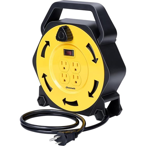 DEWENWILS 25FT Retractable Extension Cord Reel