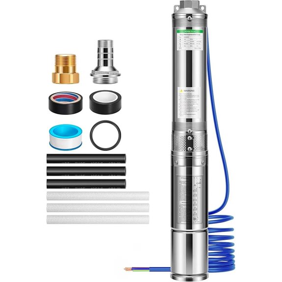 Deep Well Submersible Pump 2HP 37 GPM Stainless Steel