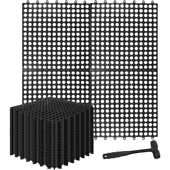 30 Pack Interlocking Floor Tiles with Rubber Mat