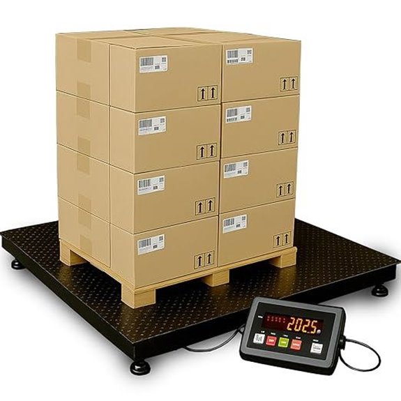 Industrial Floor Scale 48x48 10,000lb with Digital Indicator