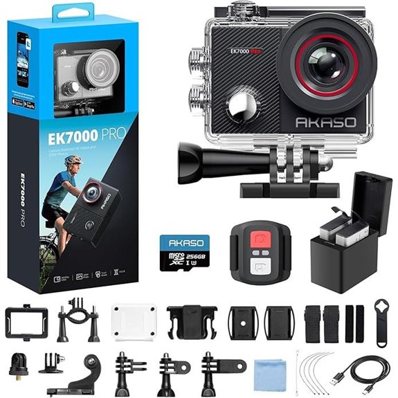 AKASO EK7000 Pro 4K Action Camera Bundle