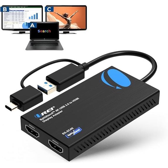 OREI 4K HDMI Splitter for Dual Monitors