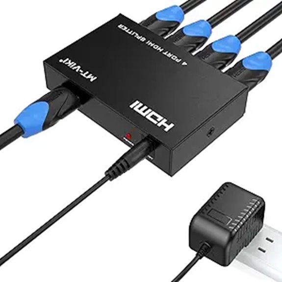MT-ViKI 1x4 HDMI Splitter 4K Full HD Distributor