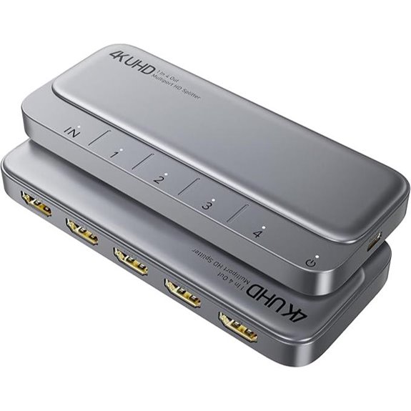 WARRKY 4K HDMI Splitter 1x4 Mirror Mode Only