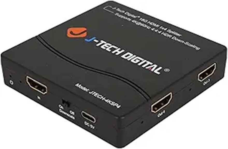 J-Tech 4K HDMI Splitter 1x4 HDR10 Dolby Vision
