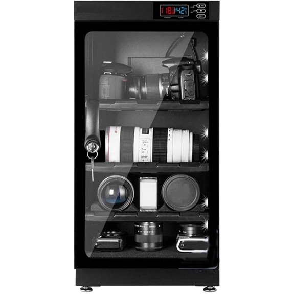 INTBUYING 50L Camera Dry Cabinet with Lock and LED