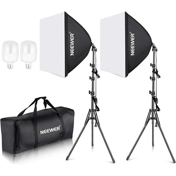 NEEWER 700W Softbox Lighting Kit with LED Bulbs