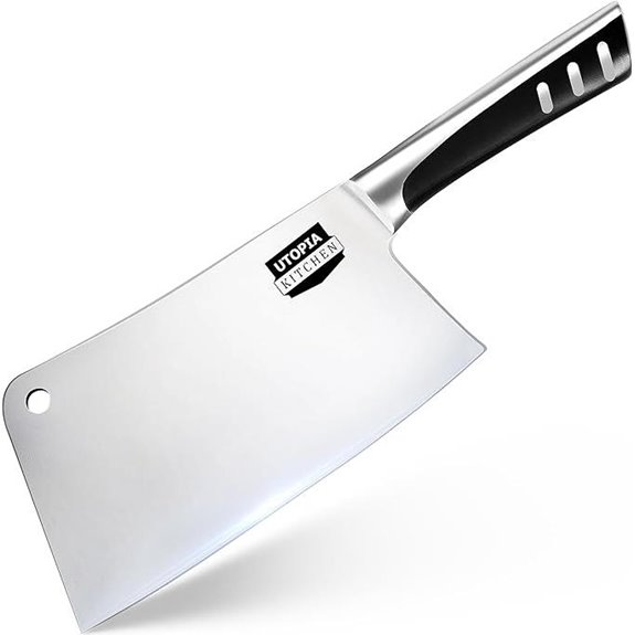 Utopia Kitchen 7-inch Stainless Steel Cleaver Knife