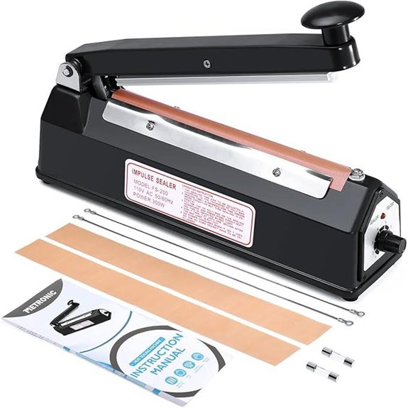 METRONIC 8-inch Heat Sealer for Plastic Bags