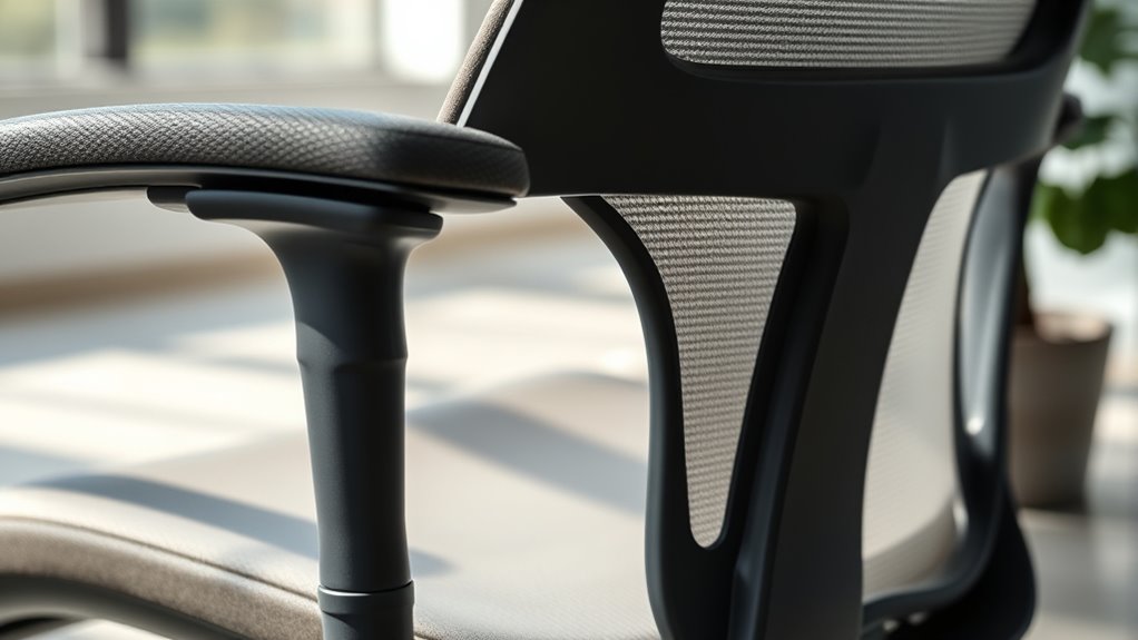 adjust armrests for comfort