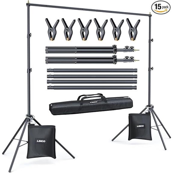 LINCO Adjustable Backdrop Stand Kit for Photography