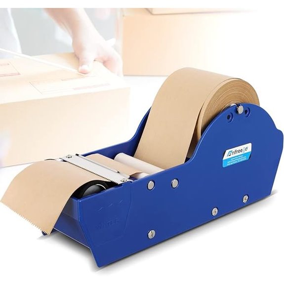 Water-Activated Tape Dispenser Adjustable Portable Blue