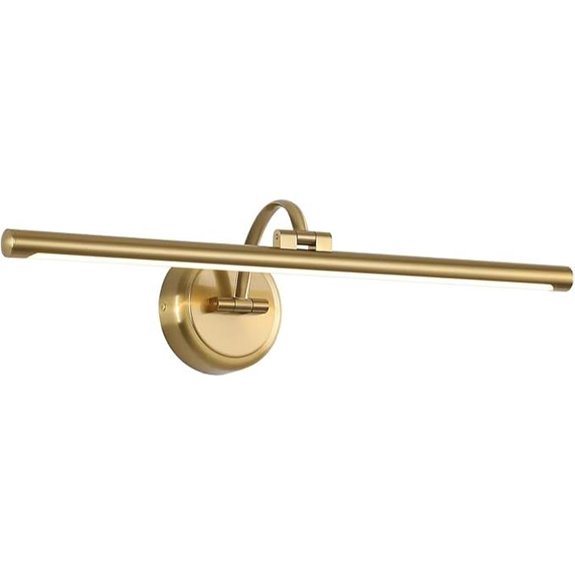 Dimmable LED Wall Art Light with Adjustable Brass Arm