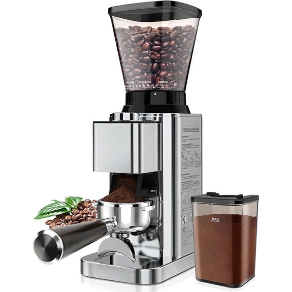 Conical Burr Coffee Grinder with Adjustable Settings