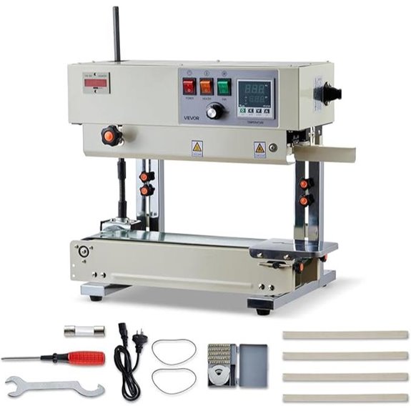 VEVOR Continuous Bag Sealing Machine with Adjustable Settings