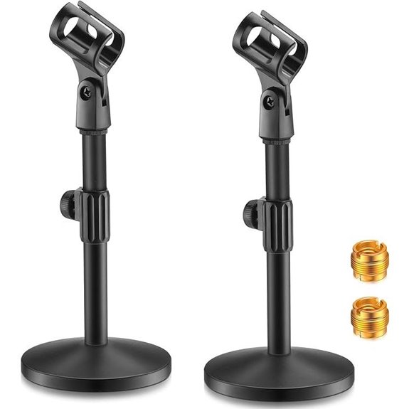 Hoteam 2-Pack Adjustable Desktop Microphone Stands