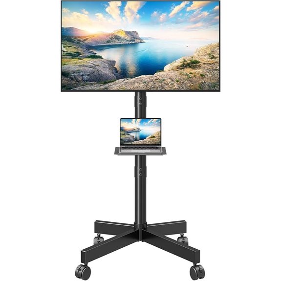 Mountup Mobile TV Cart for 23-60 Flat/Curved TVs
