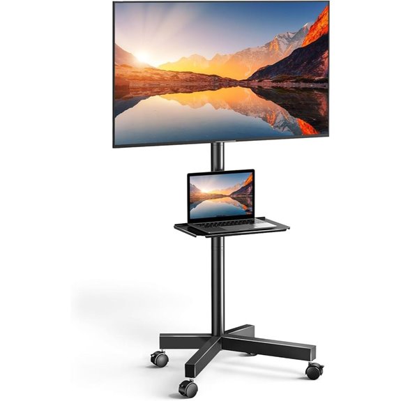 PERLESMITH Mobile TV Stand for 23-60 Inch Screens
