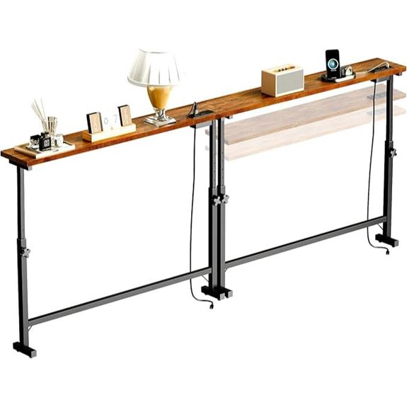 adjustable narrow console tables