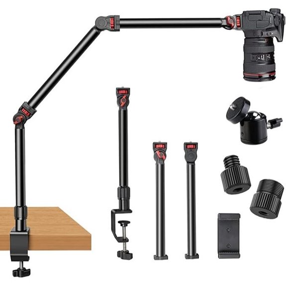 Overhead Camera Mount with Flexible Arm and Ball Head