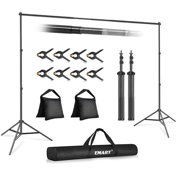 EMART 10x7ft Adjustable Photo Backdrop Stand Kit