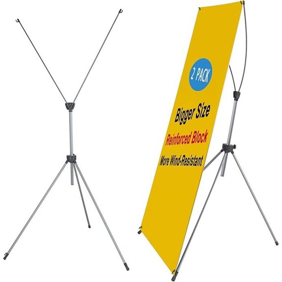 T-SIGN X Adjustable Retractable Banner Stand (Pack of 2)
