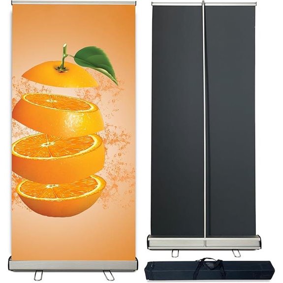 Retractable Banner Stand with Carry Bag Adjustable Height