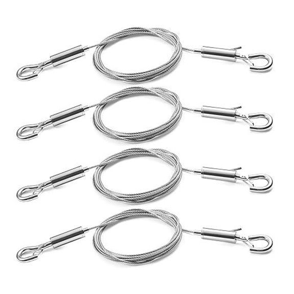 Adjustable Stainless Steel Picture Hanging Wire (4 pcs)