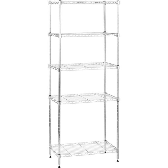 Amazon Basics 5-Shelf Adjustable Steel Storage Shelving