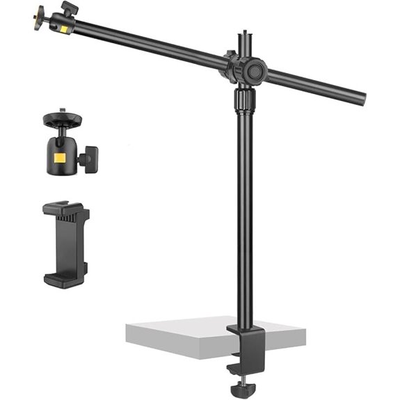 Camera Desk Mount Webcam Stand with Articulating Boom