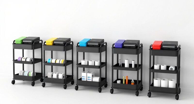 affordable label printer carts