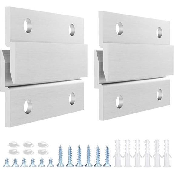Aluminum French Cleat Wall Mounting Brackets (6 Pairs)