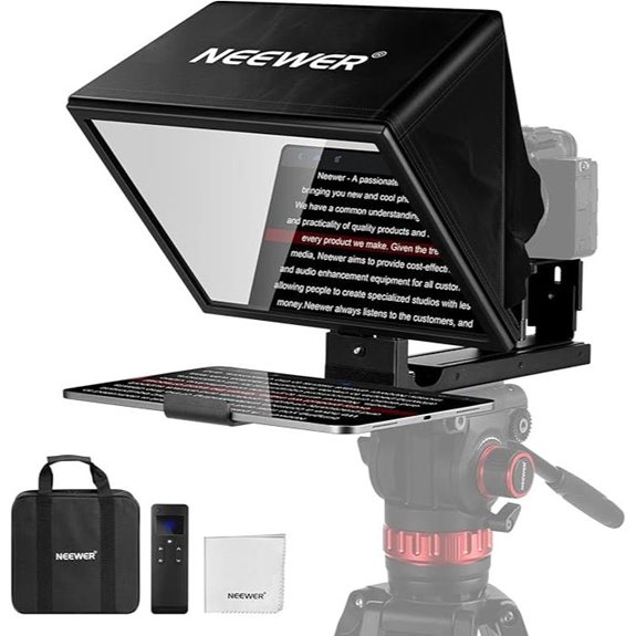 NEEWER X12B Aluminum Teleprompter for iPad/DSLR