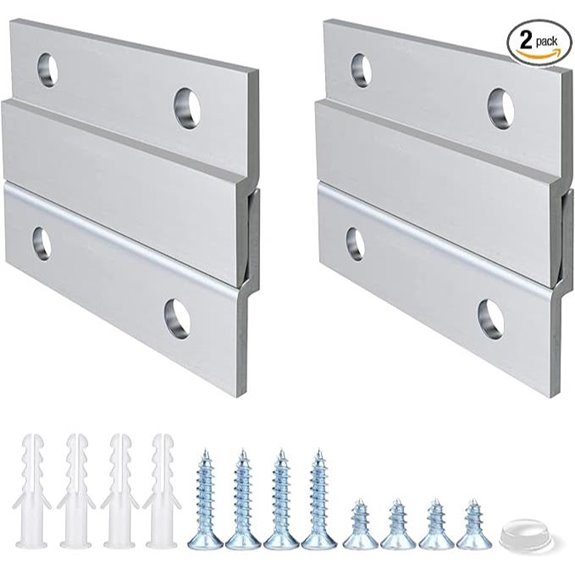 Aluminum French Cleat Wall Mount Brackets (2 Pairs)
