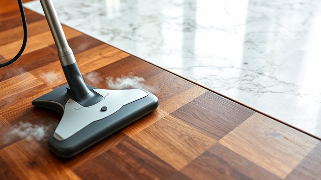 avoid steam on sensitive floors